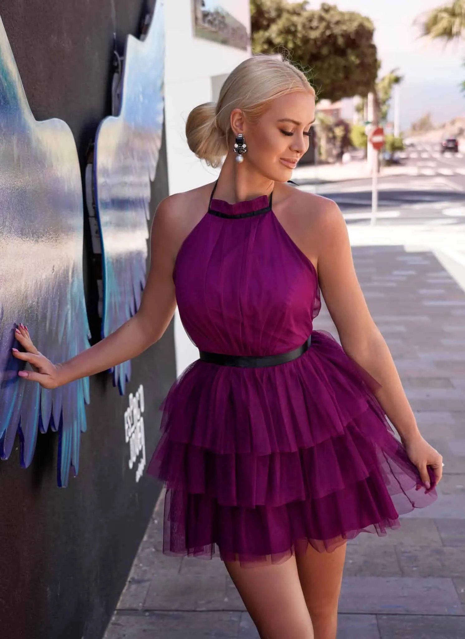 Abito elegante in tulle (possono esserci variazioni di sfumatura del colore!)