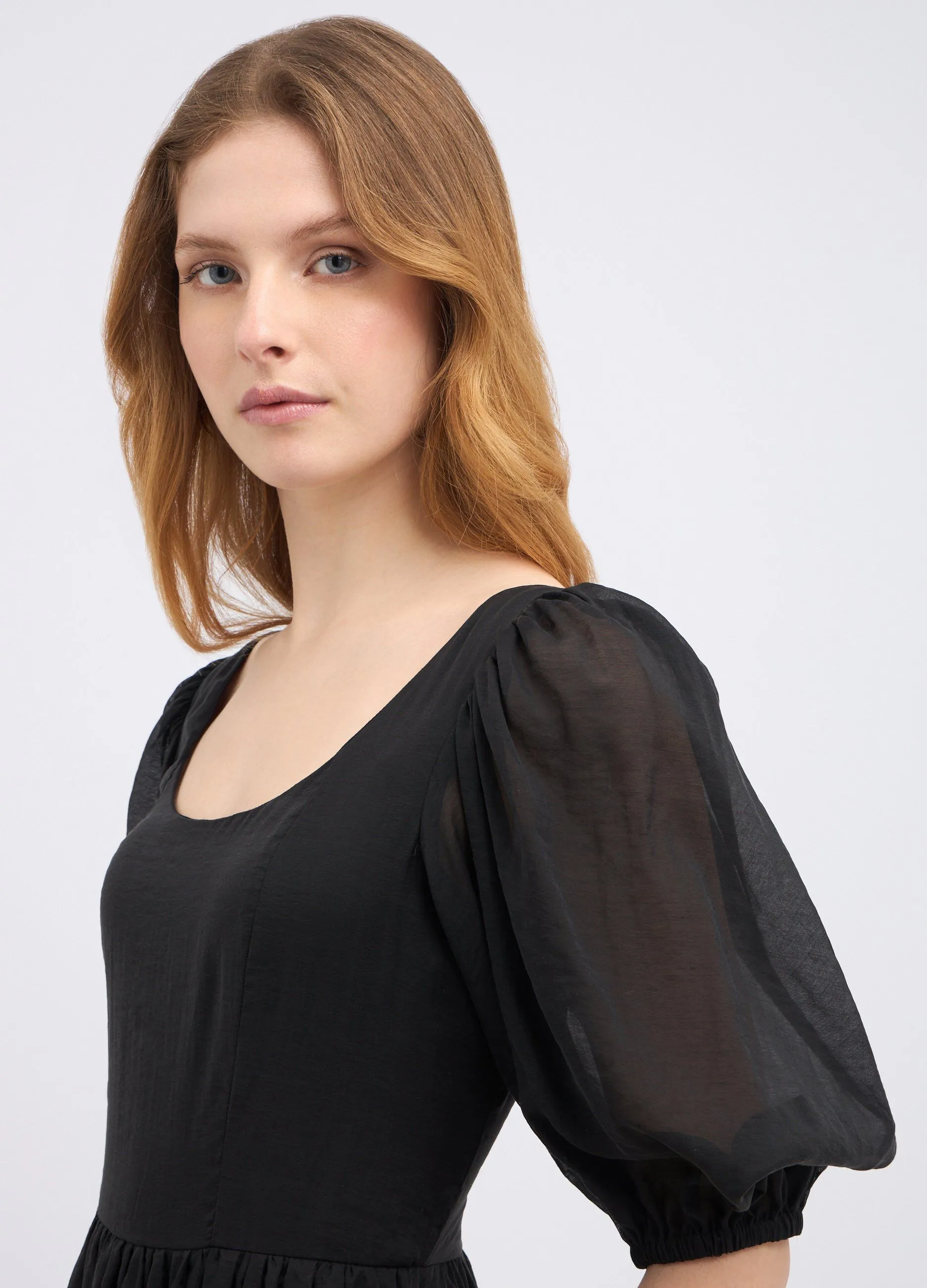 Abito lungo in misto lyocell donna