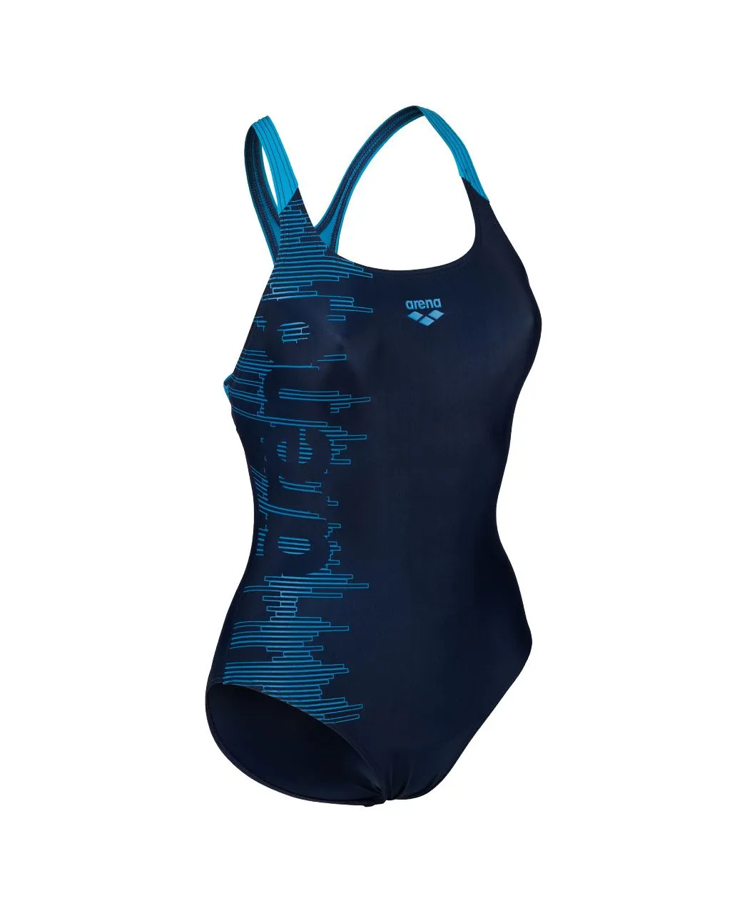Arena Women's one-piece swimsuit Logo Swim Pro Back 006354 780 navy-turquoise