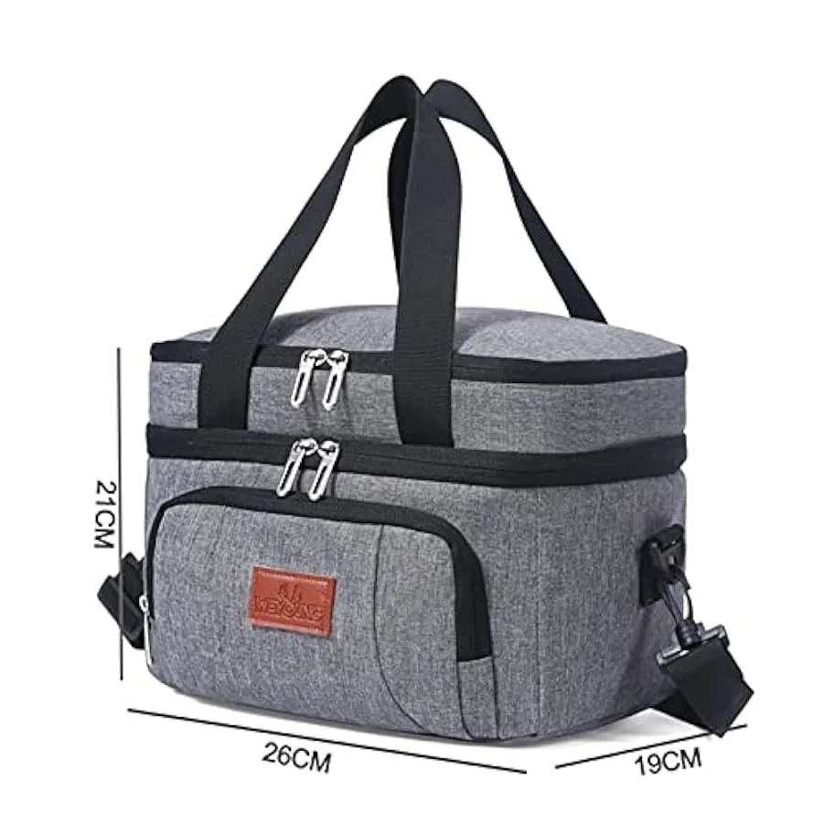 astound Borsa termica isolata da picnic – Borsa termica isolata a 32 dosi, a prova di perdite, borsa termica morbida, borsa term