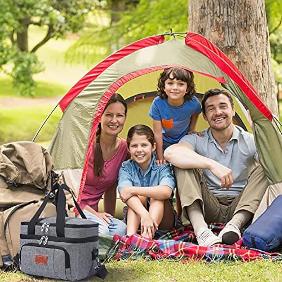 astound Borsa termica isolata da picnic – Borsa termica isolata a 32 dosi, a prova di perdite, borsa termica morbida, borsa term