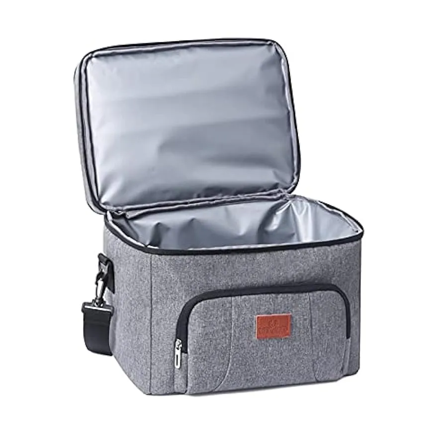 astound Borsa termica isolata da picnic – Borsa termica isolata a 32 dosi, a prova di perdite, borsa termica morbida, borsa term