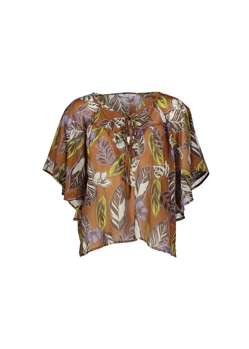 Blusa in cotone e seta