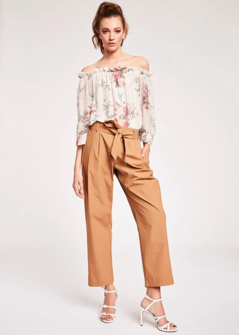 Blusa in seta floreale