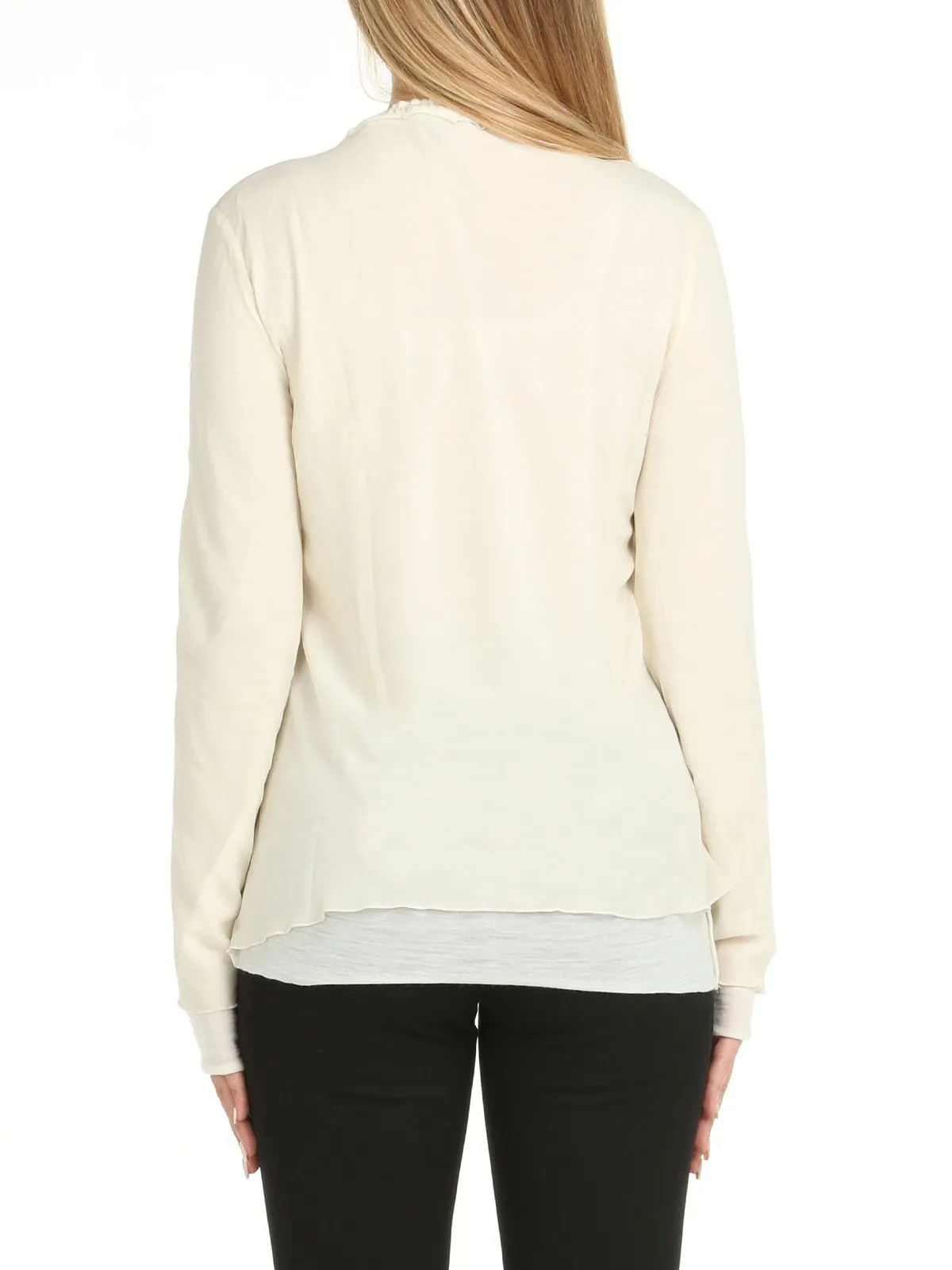 BLUSA IN SETA PANNA