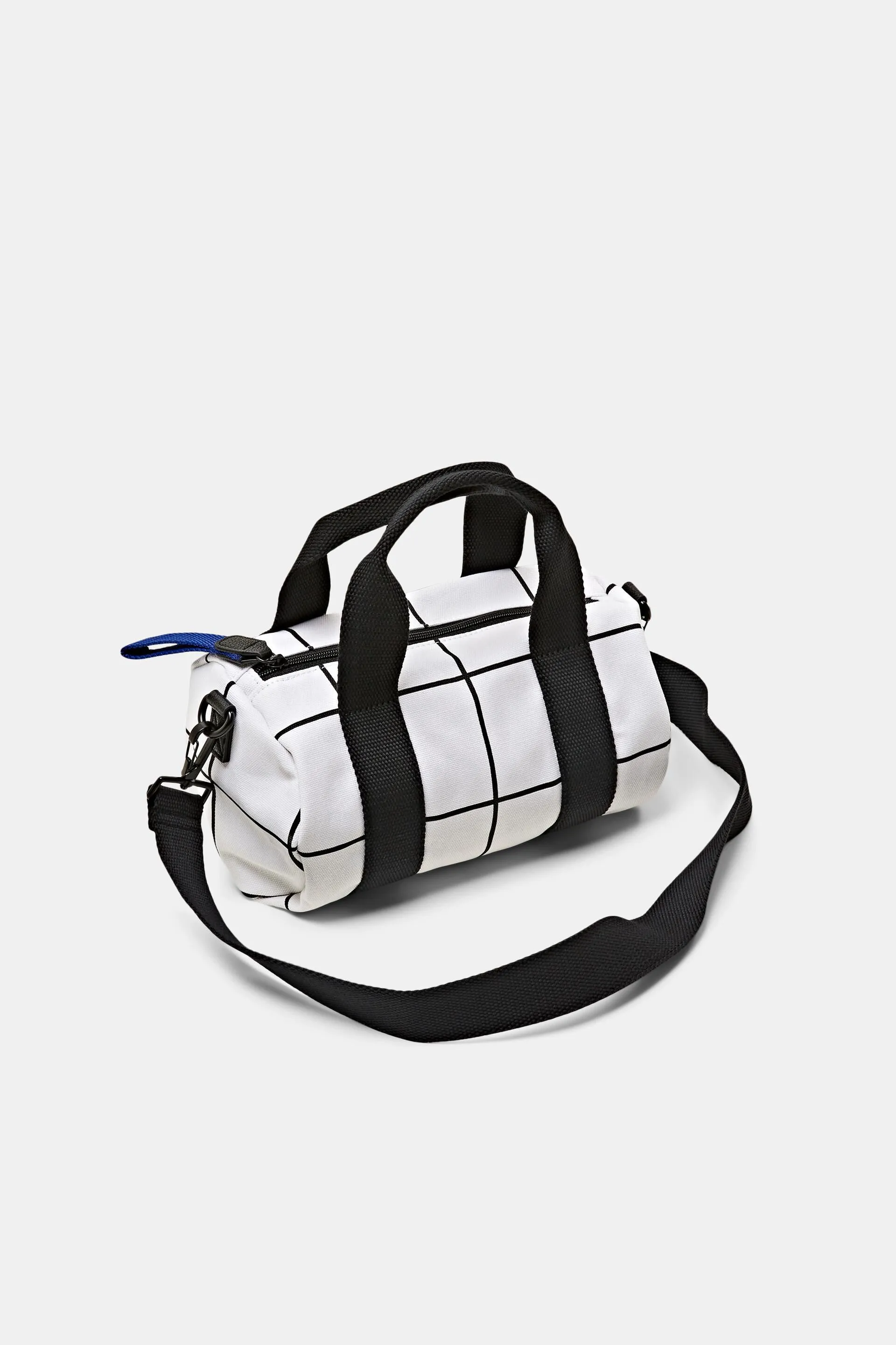 Borsa barrel con logo e stampa a griglia