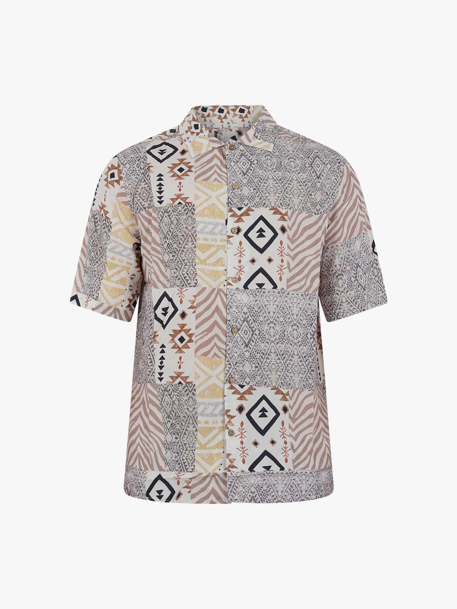 Camicia bowling a maniche corte BWL JOELLE uomo panna