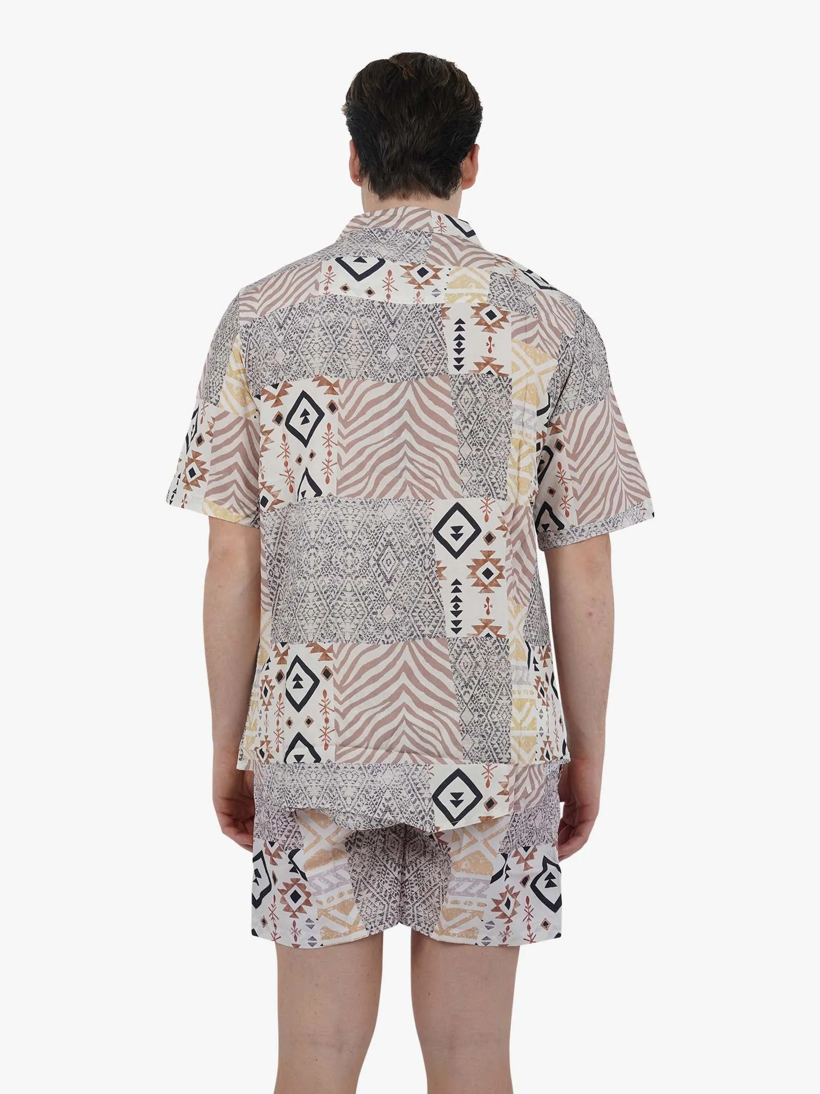 Camicia bowling a maniche corte BWL JOELLE uomo panna