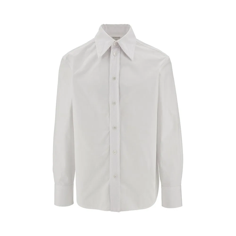 Camicia in tela di cotone con impunture