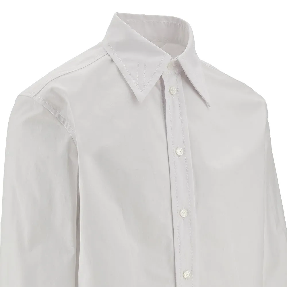 Camicia in tela di cotone con impunture