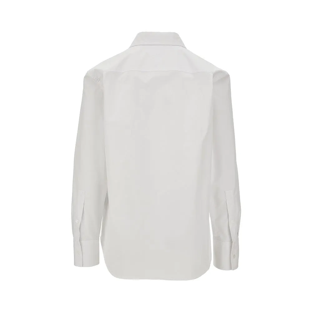 Camicia in tela di cotone con impunture