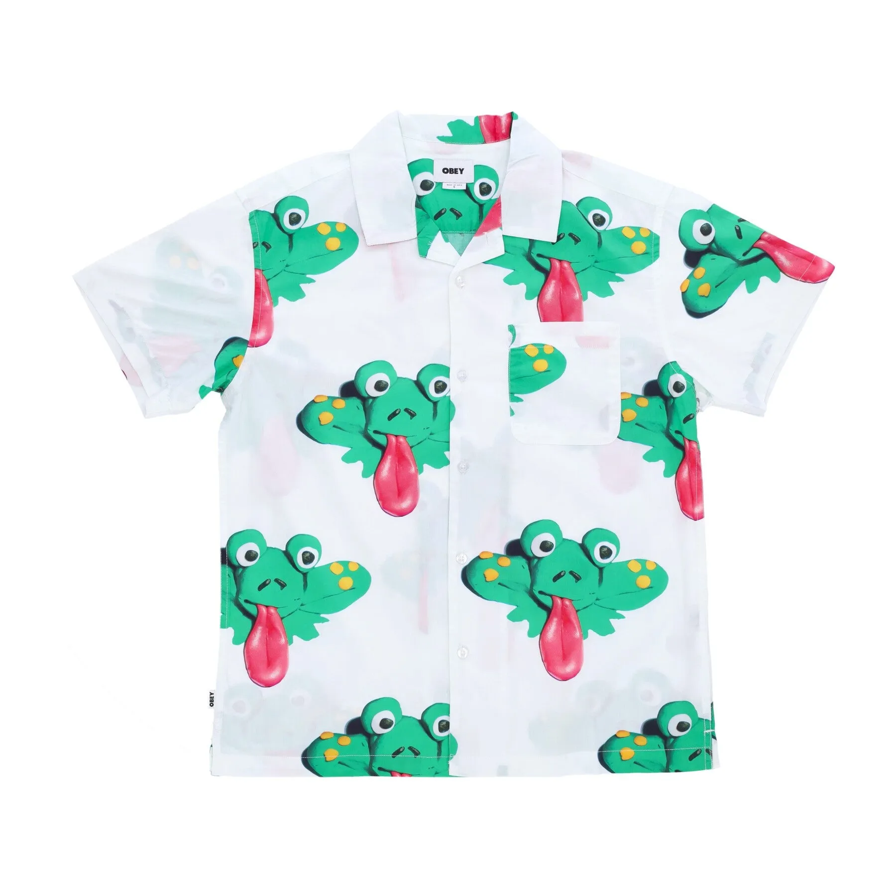 Camicia Manica Corta Uomo Frogman Woven S White Multi