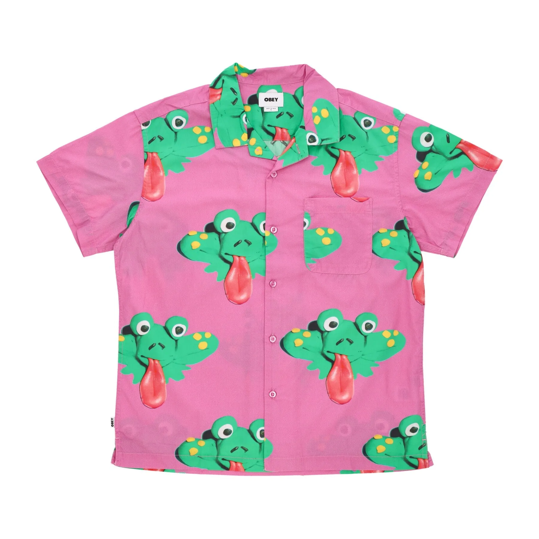 Camicia Manica Corta Uomo Frogman Woven S Wild Rose Multi