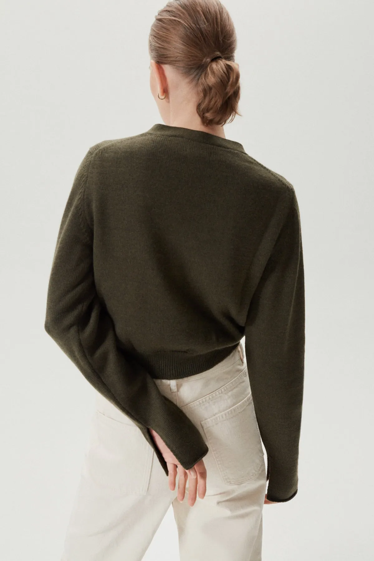 Cardigan Crop in Lana Merino