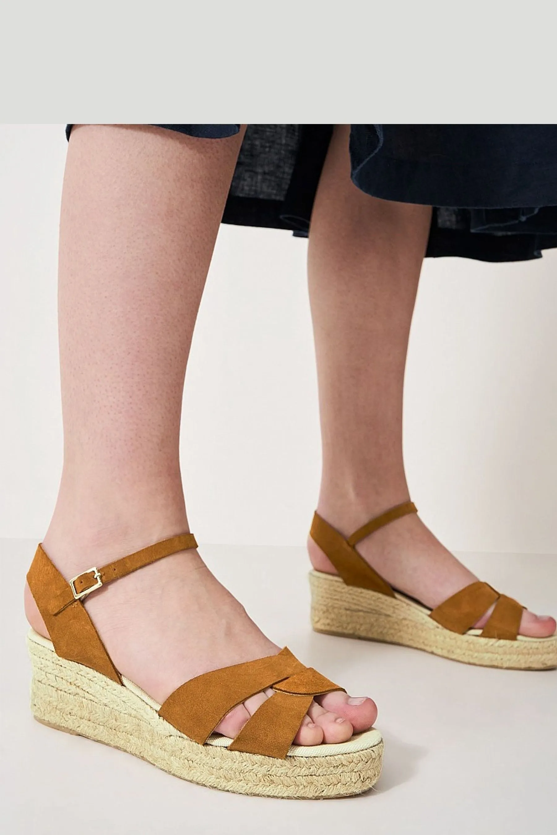 Crew Clothing - Espadrilles mélange con tacco basso