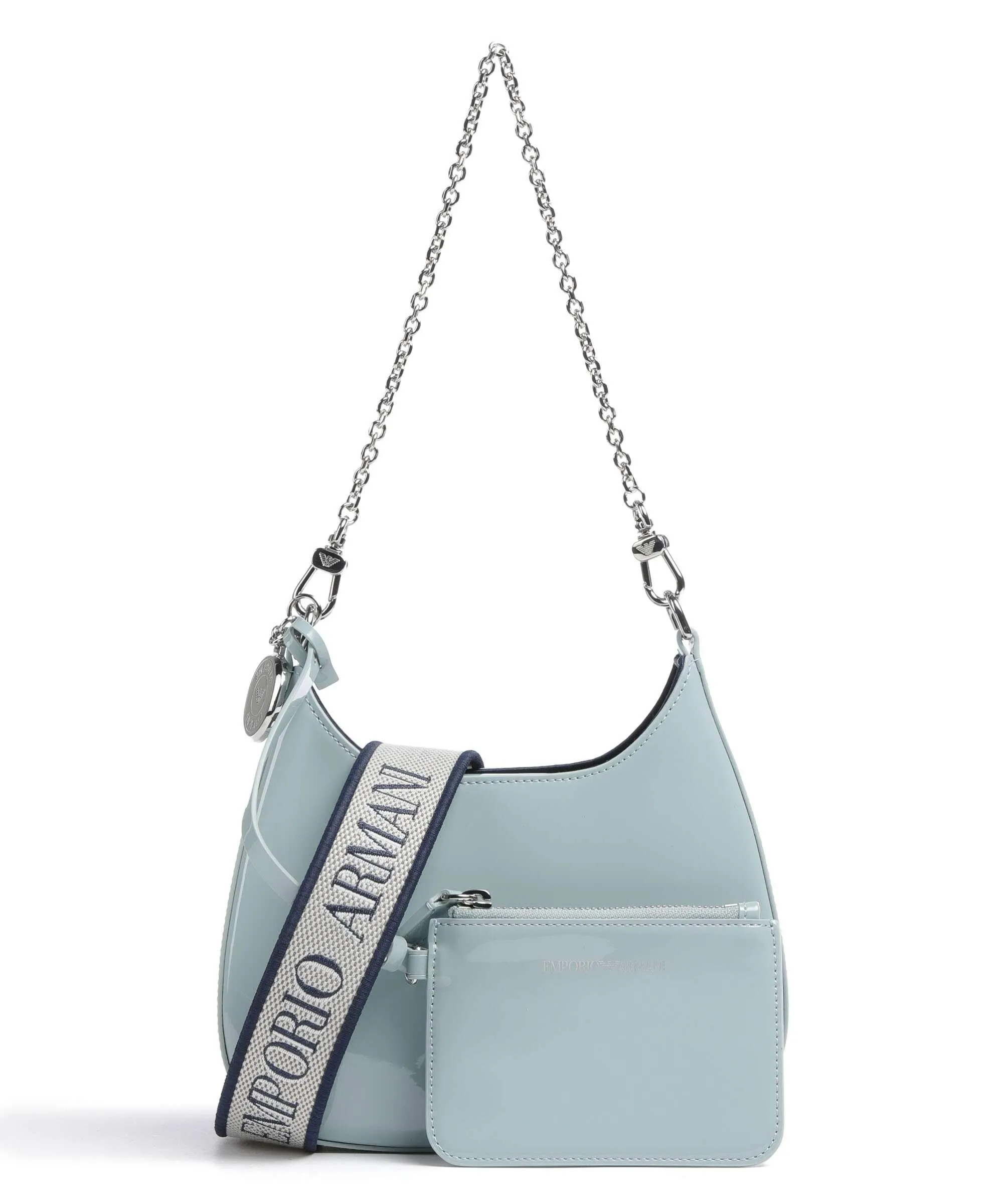  Emporio Armani Holly Borsa a spalla pelle sintetica blu chiaro  