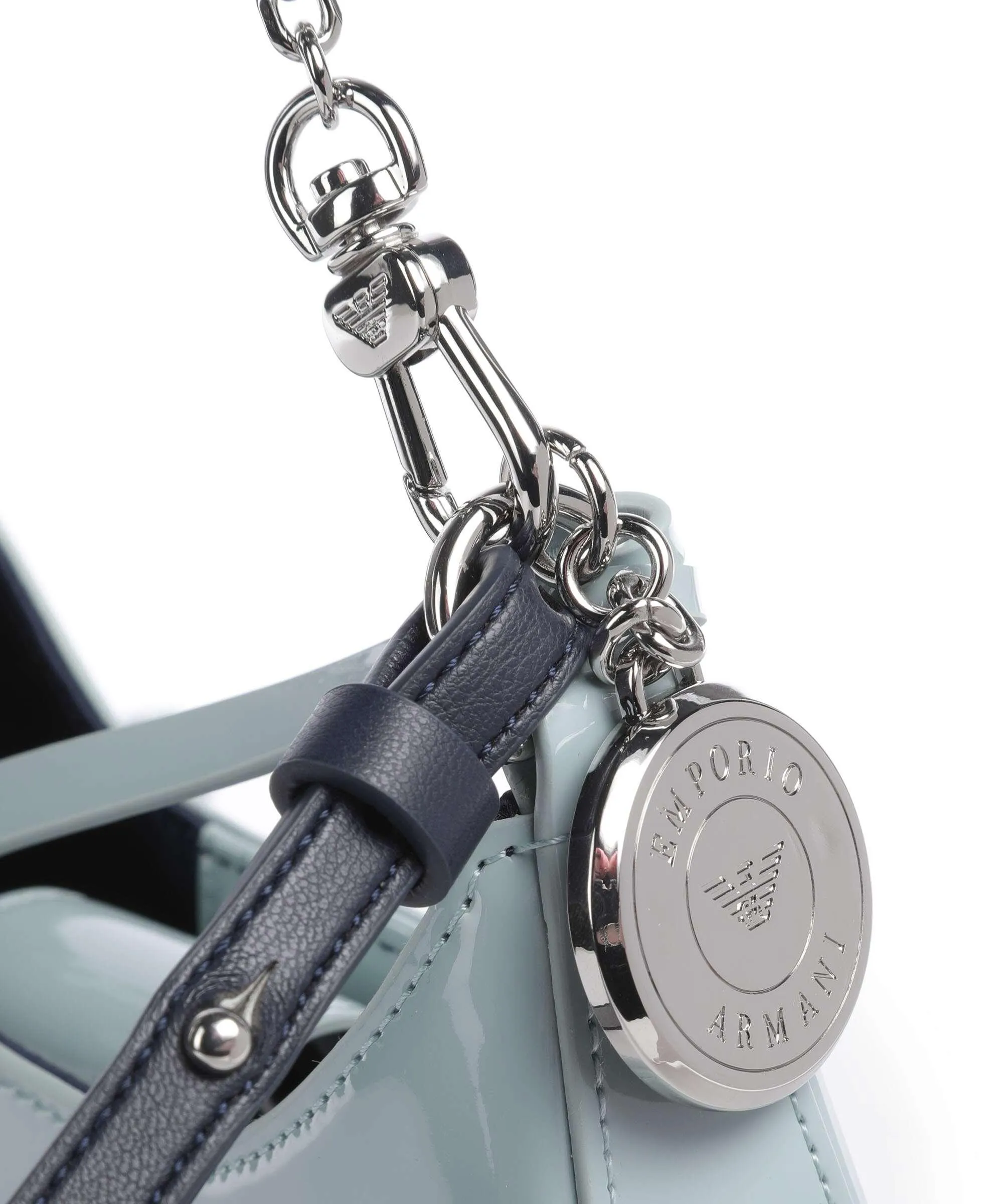  Emporio Armani Holly Borsa a spalla pelle sintetica blu chiaro  