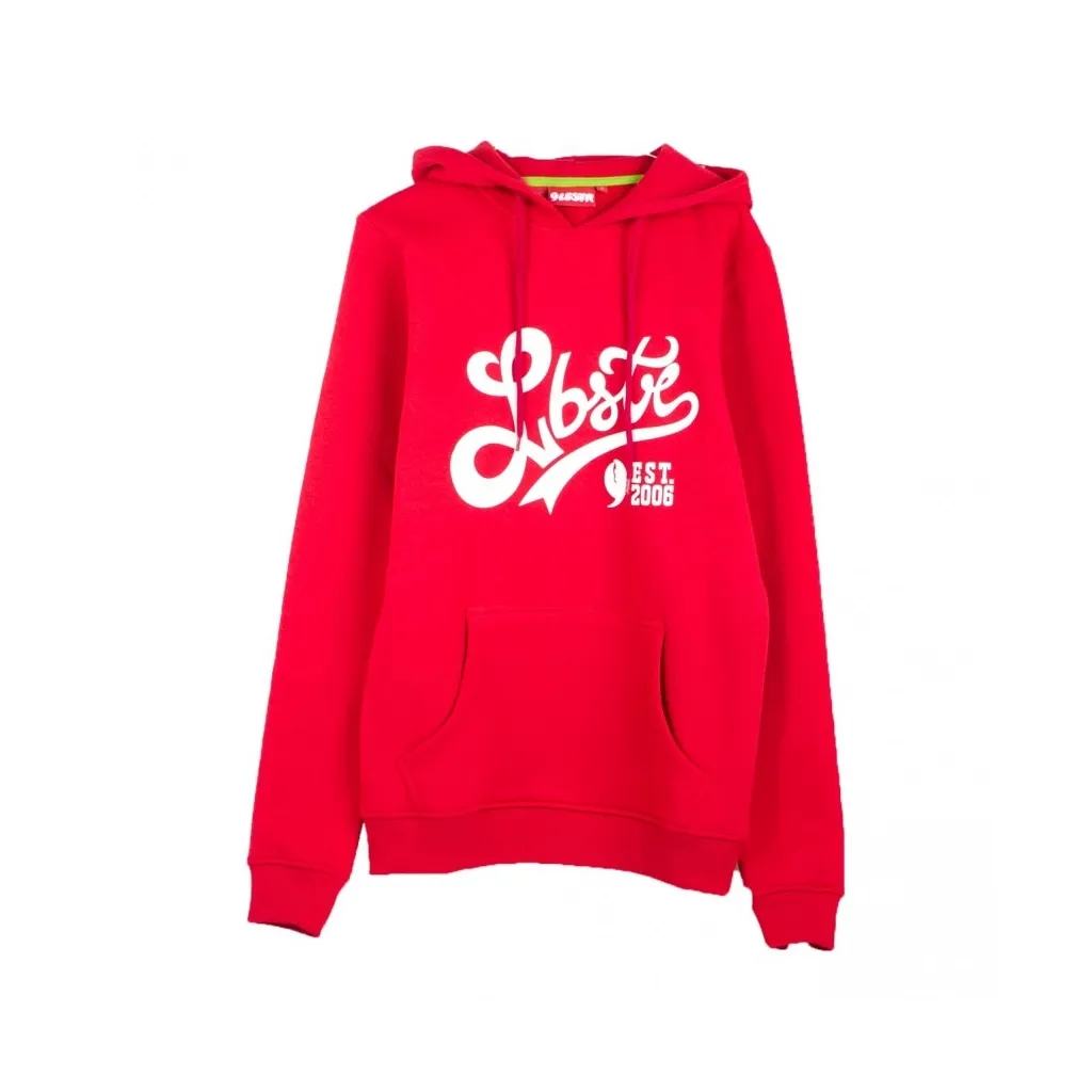 FELPA CAPPUCCIO CURVE RED/WHITE