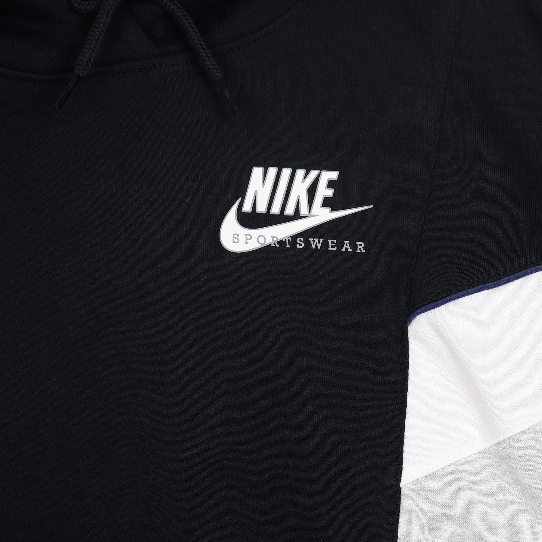 Felpa Leggera Cappuccio Donna Sportswear Heritage Hoodie Black/grey Heather/white/white