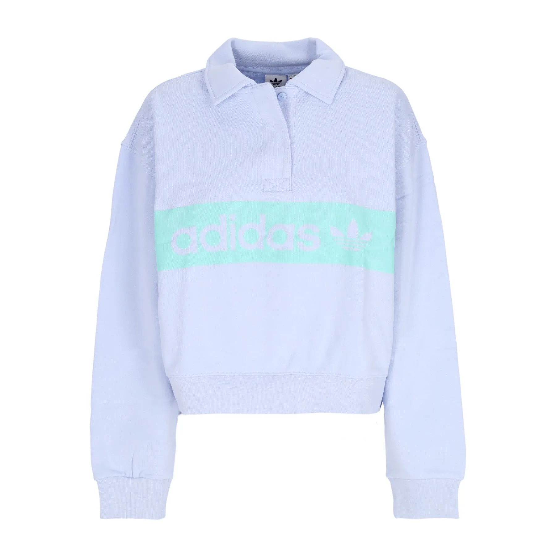 Felpa Leggera Girocollo Donna Collar Crewneck Blue Dawn