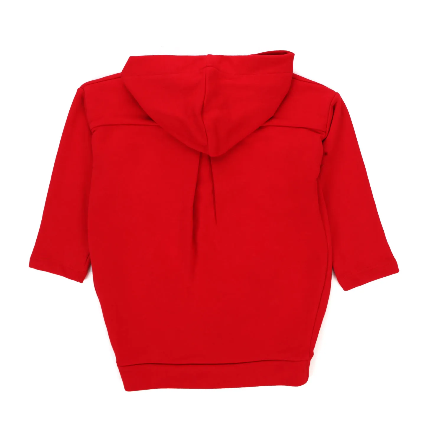 Felpa Rossa Con Cappuccio Bambina