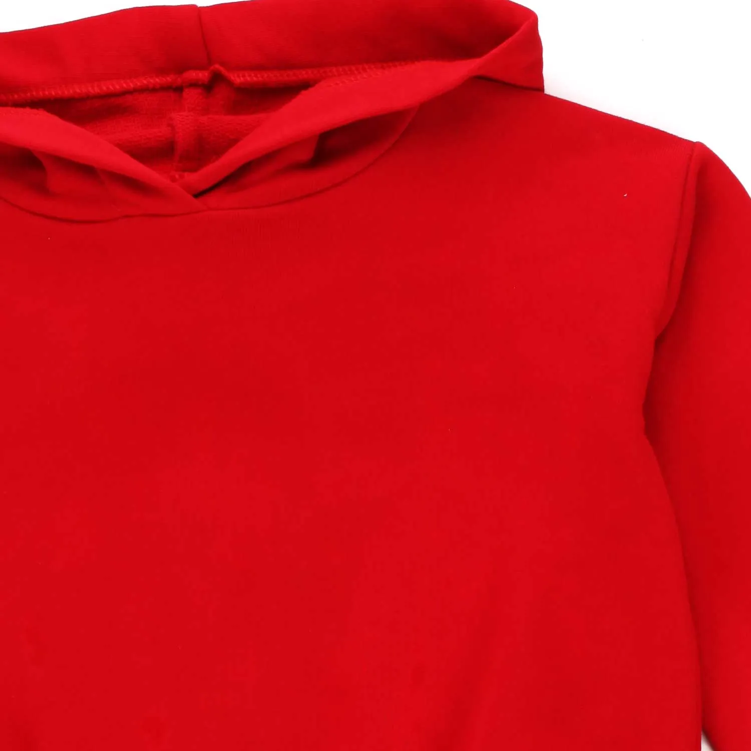 Felpa Rossa Con Cappuccio Bambina