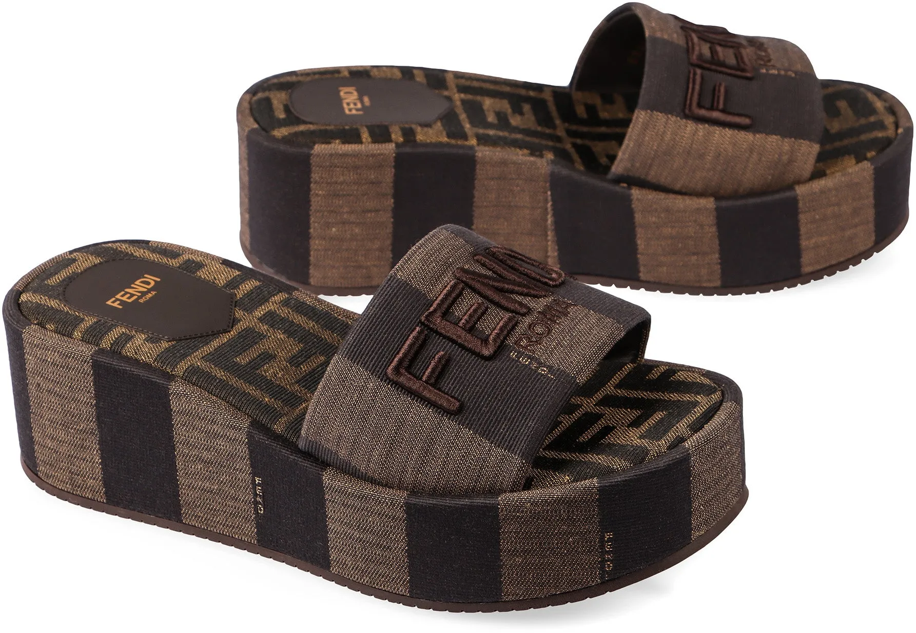 Fendi Slides in tessuto Sunshine