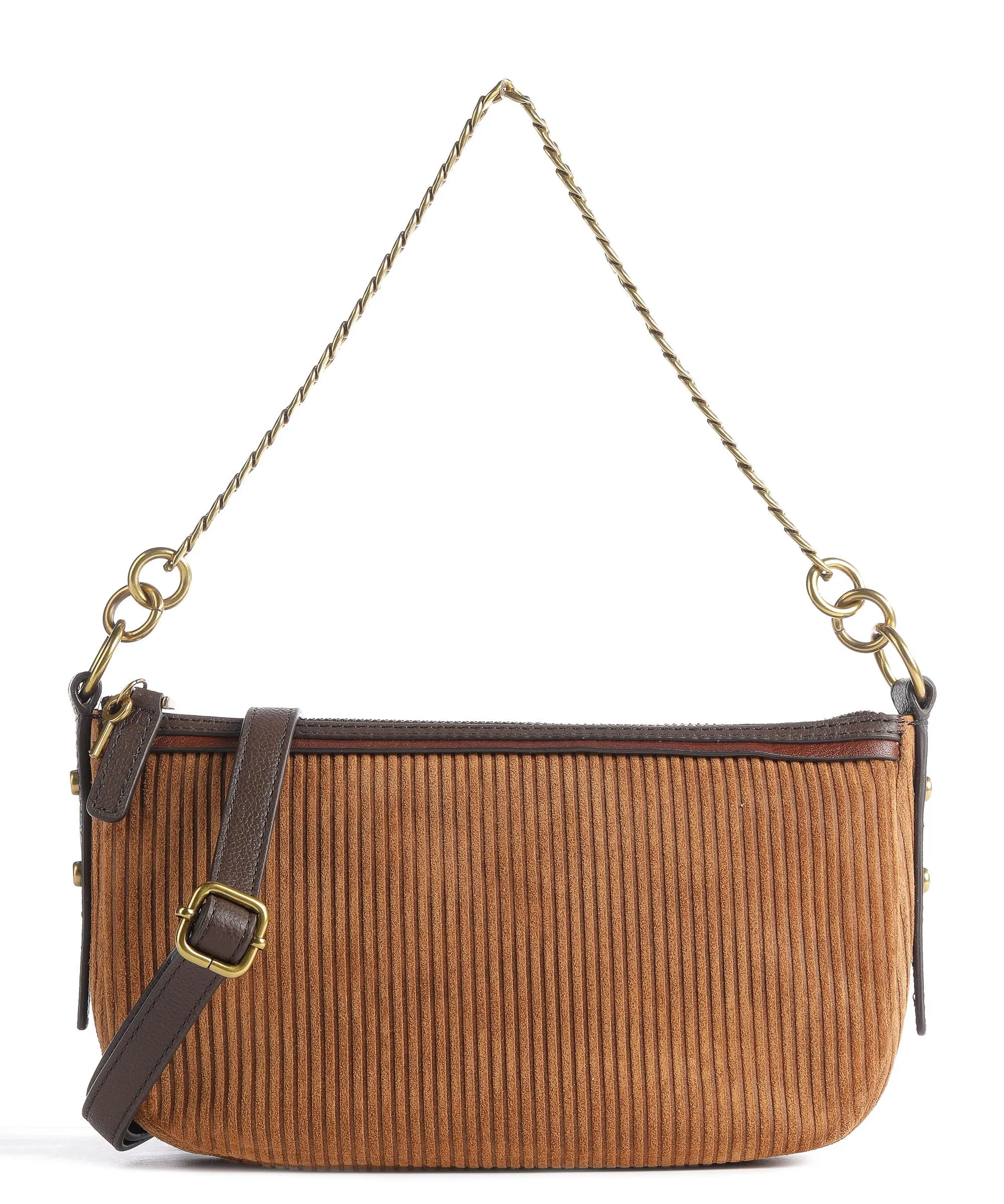  Fossil Jolie Borsa a spalla pelle ruvida, pelle marrone  