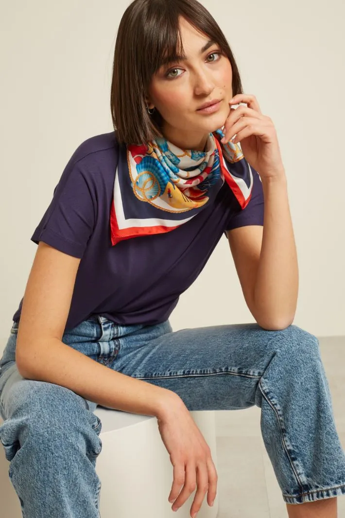Foulard con stampa all over