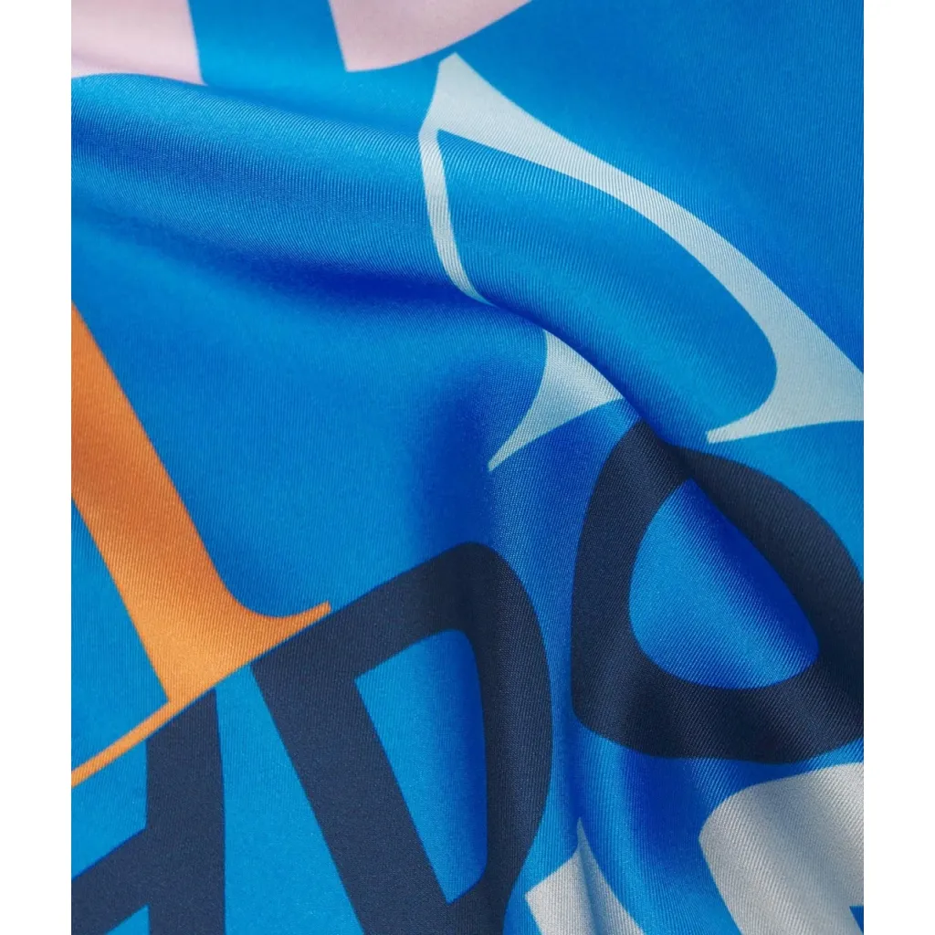 Foulard in seta blu
