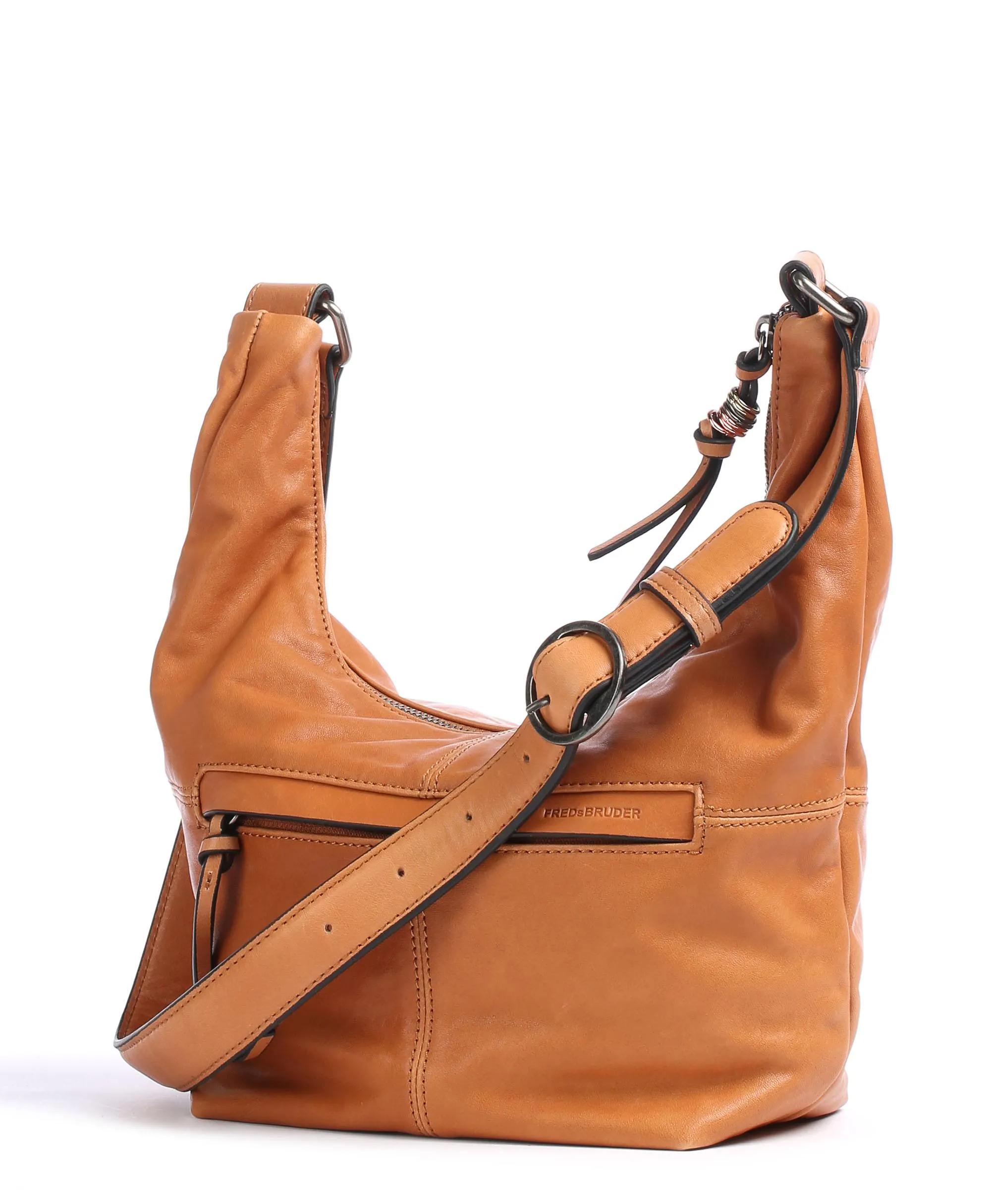 FredsBruder Gena Borsa a spalla pelle a grana fine tan  