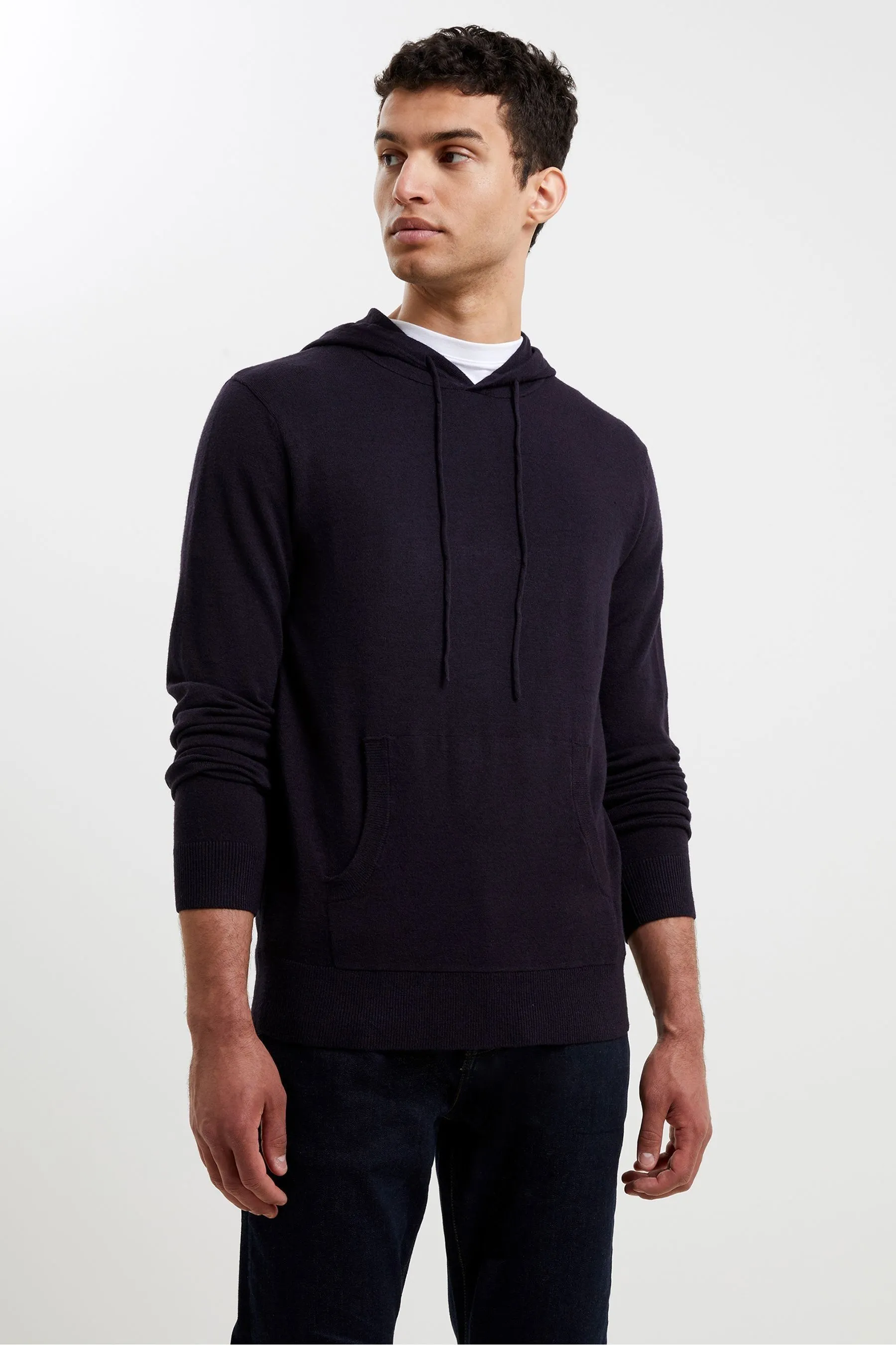 French Connection - Felpa in maglia super morbida con Con cappuccio e cappuccio