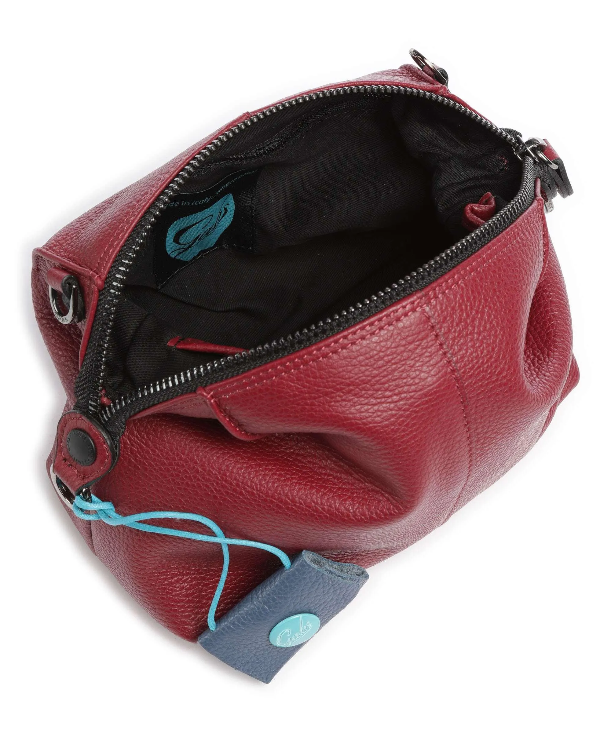  Gabs Funny Borsa a tracolla pelle di vitello goffrata rosso scuro  