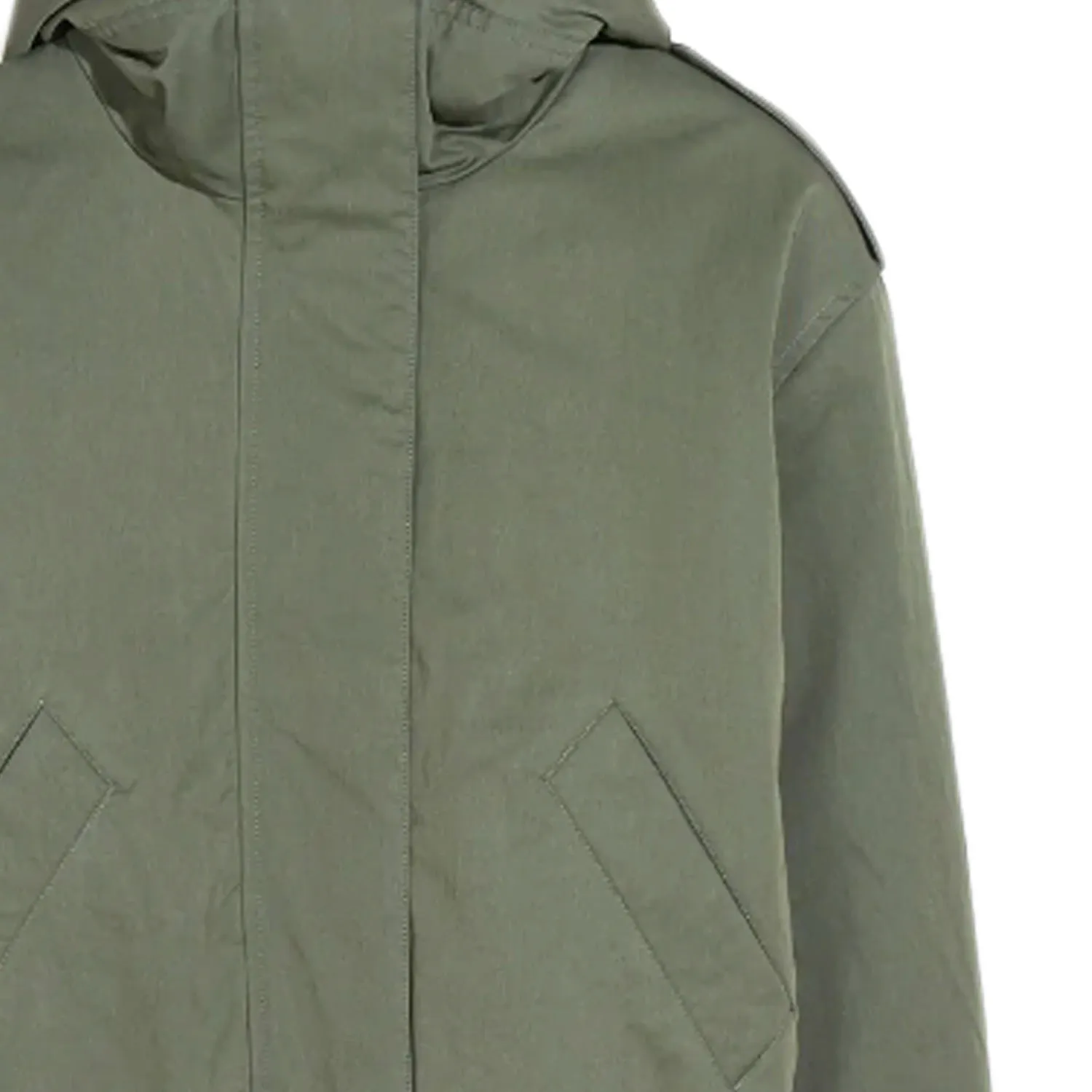 Giacca Hollow Verde Militare E Panna Bambina Teen