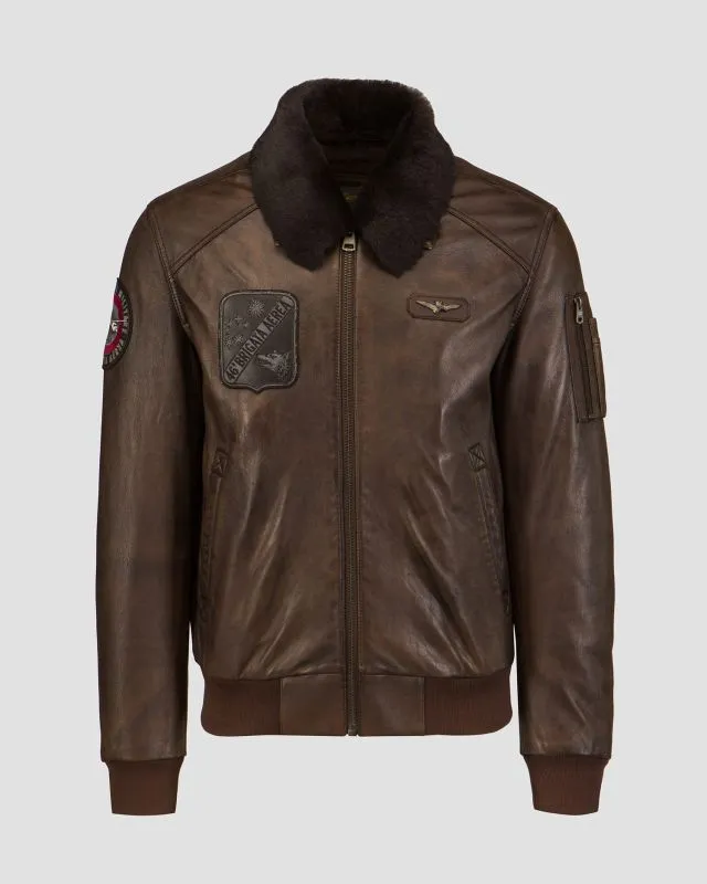 Giacca in pelle da uomo Aeronautica Militare