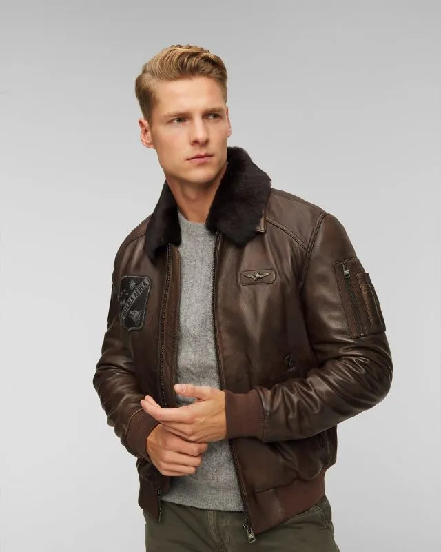 Giacca in pelle da uomo Aeronautica Militare
