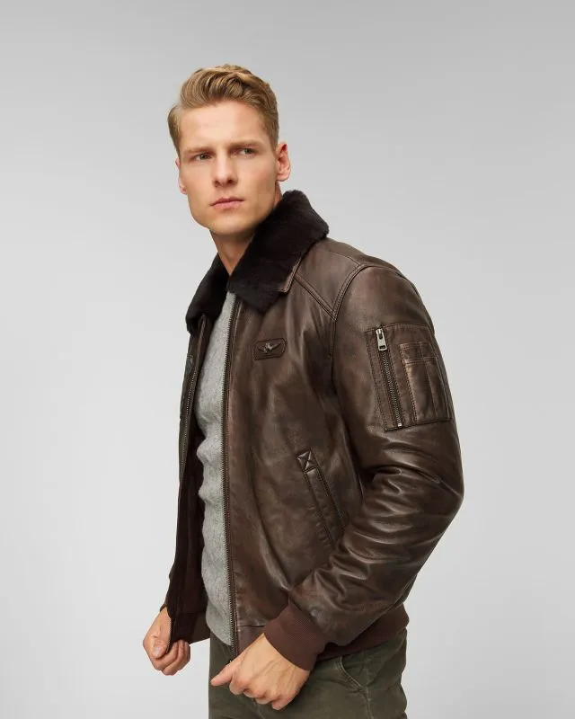 Giacca in pelle da uomo Aeronautica Militare