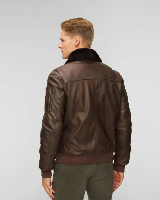 Giacca in pelle da uomo Aeronautica Militare