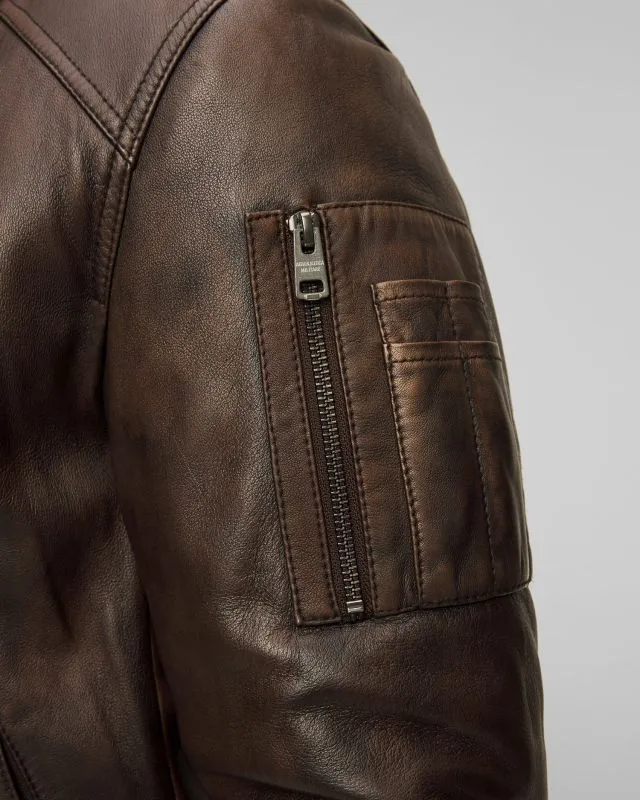 Giacca in pelle da uomo Aeronautica Militare