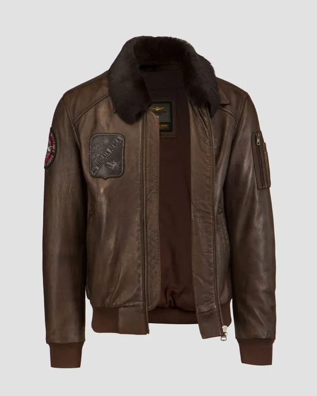 Giacca in pelle da uomo Aeronautica Militare