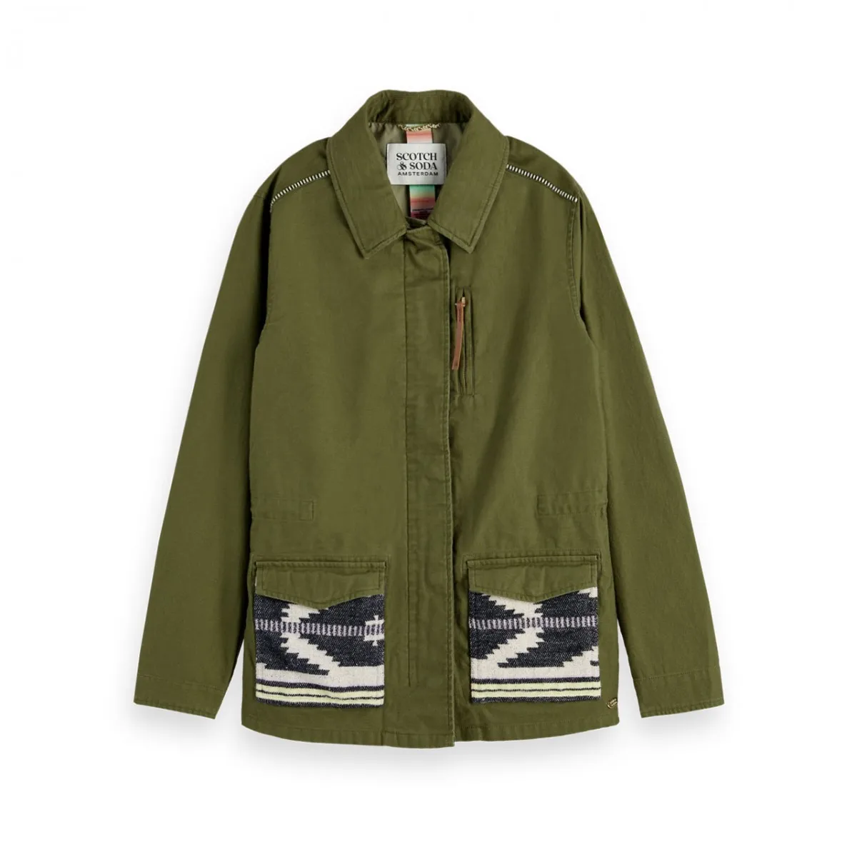 Giacca Militare Ricamata, Verde