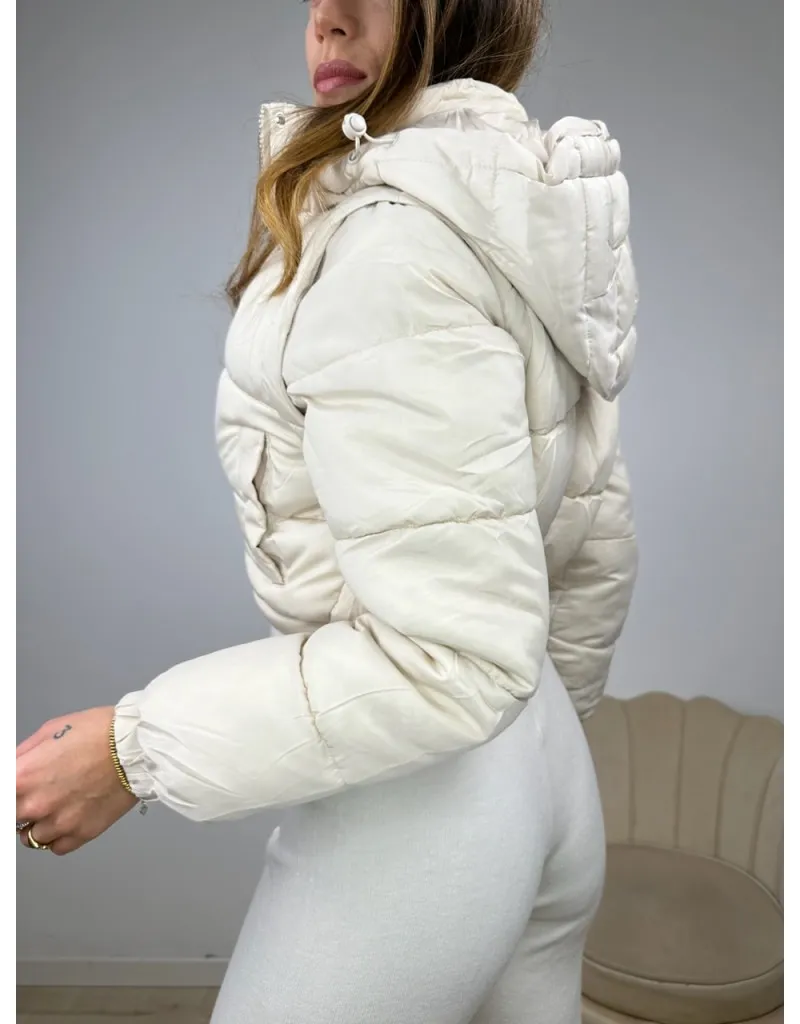 GIUBBINO CROP TRIPLE BEIGE