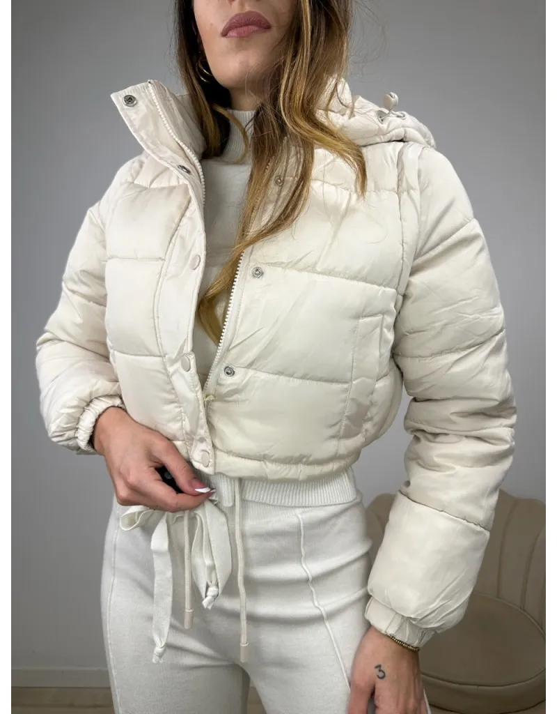 GIUBBINO CROP TRIPLE BEIGE