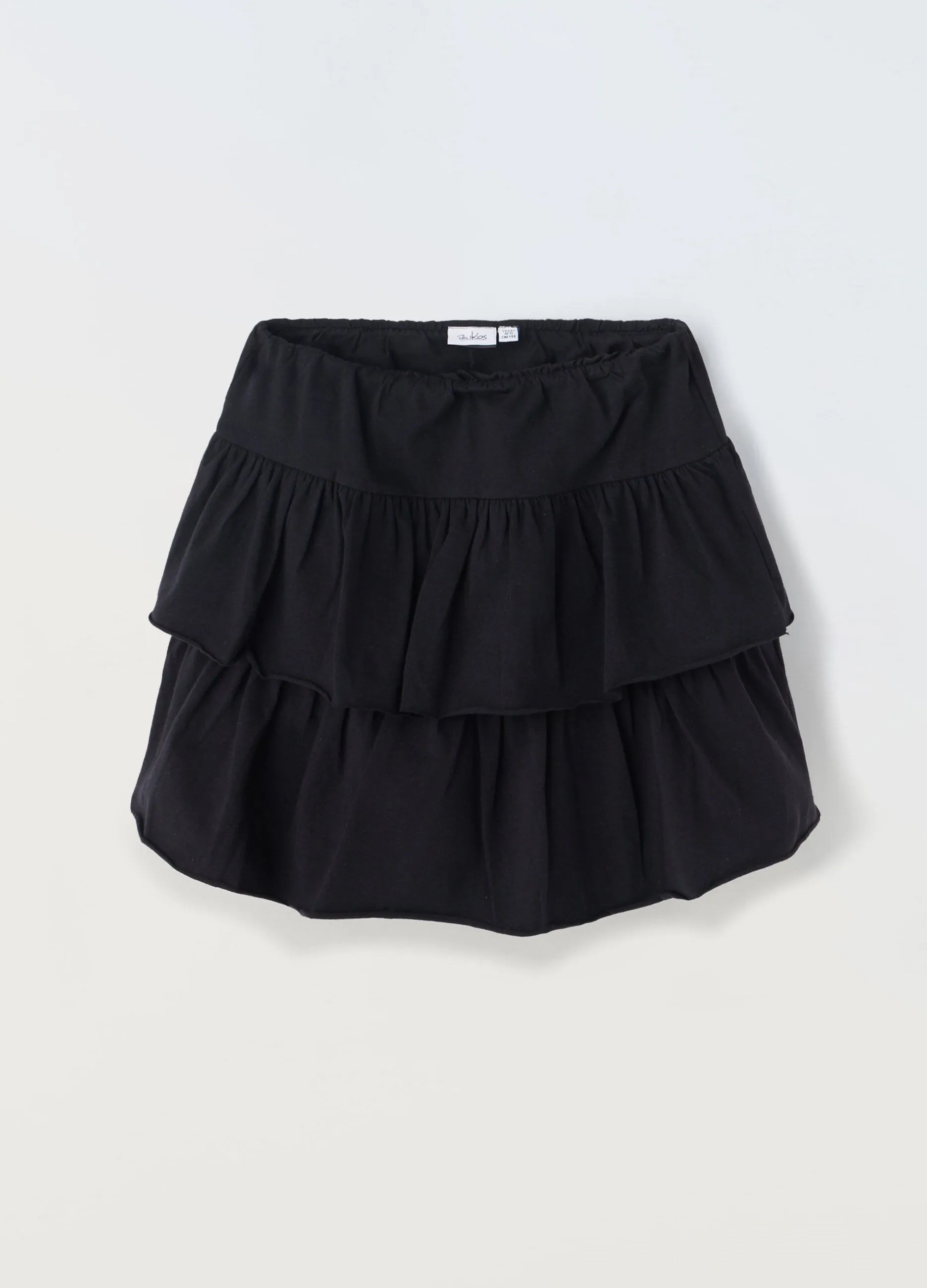 Gonna a balze in cotone stretch ragazza