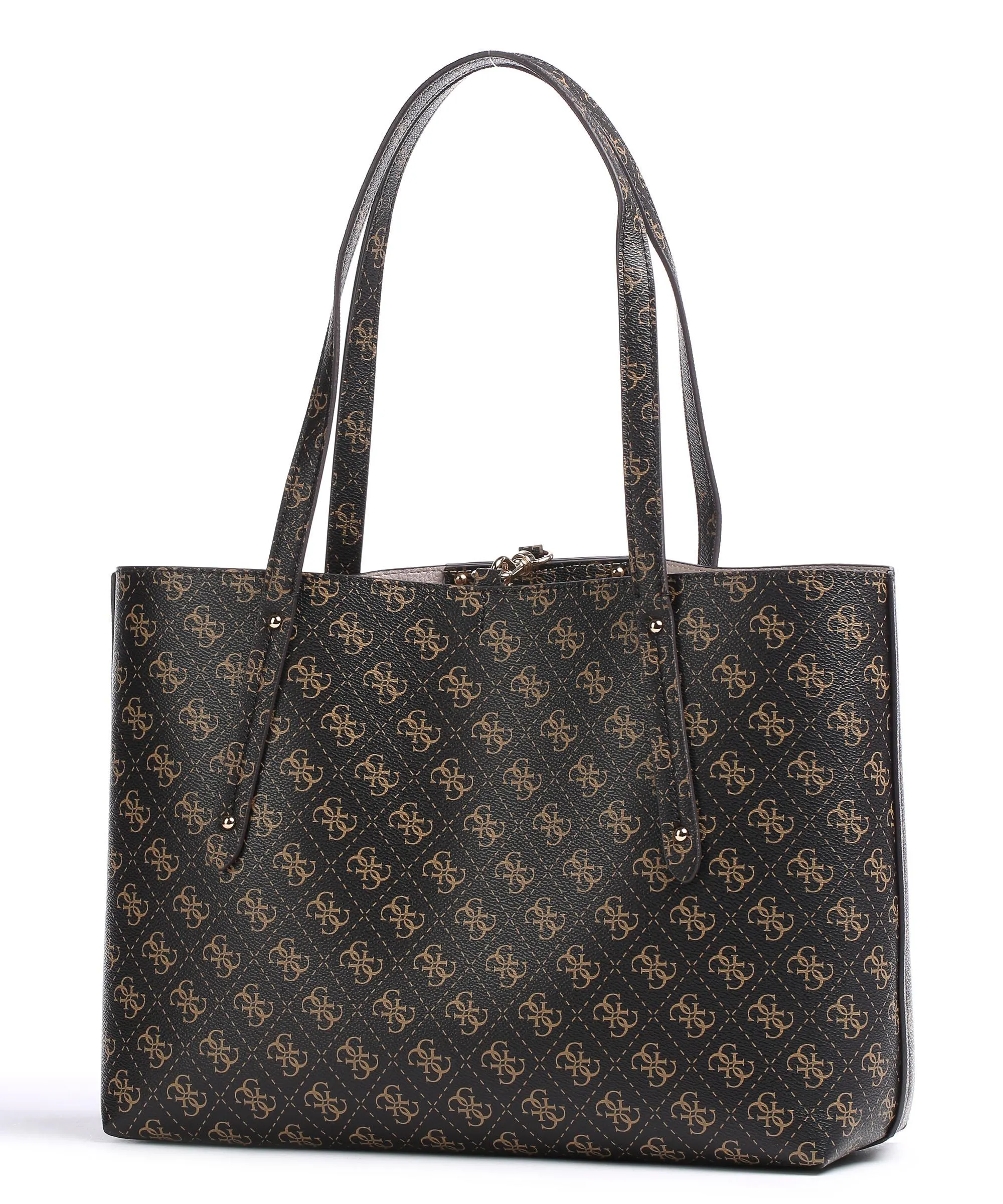  Guess Brenton Eco Borsa shopper pelle sintetica marrone scuro  