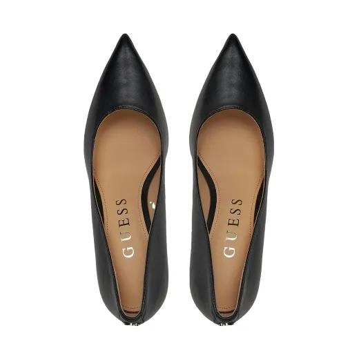 GUESS SCARPE DONNA DECOLLETE A PUNTA DABBEY IN PELLE BLACK FLTDABLEA08  