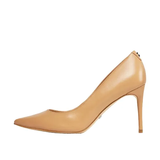 GUESS SCARPE DONNA DECOLLETE A PUNTA RICA 7 IN PELLE SAND FL7RICLEA03  