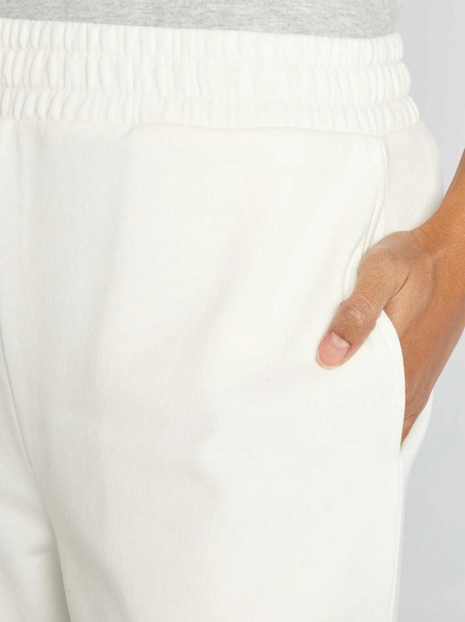 Joggers in tessuto felpato - BIANCO
