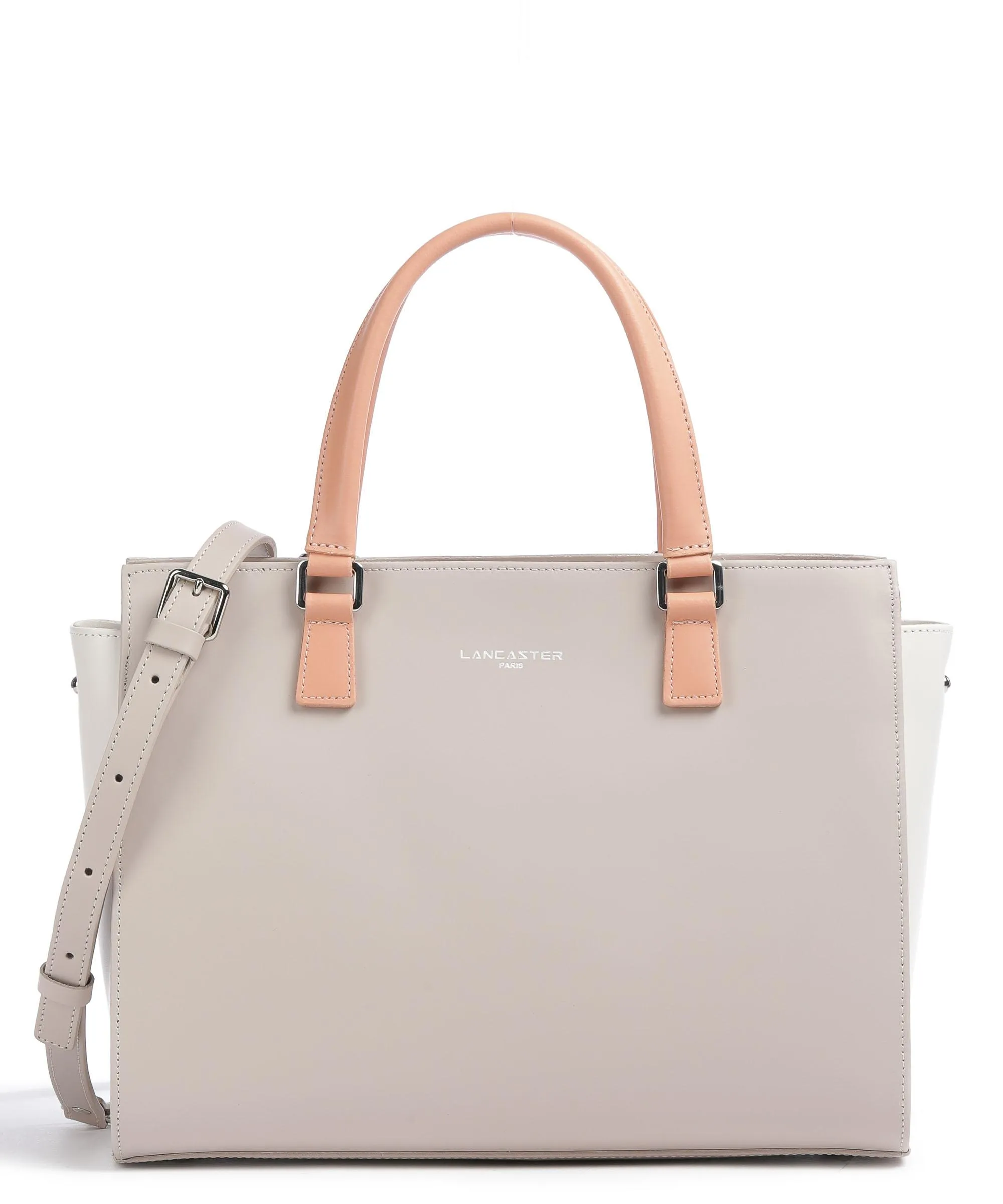 Lancaster Smooth Borsa a mano pelle bovina beige  