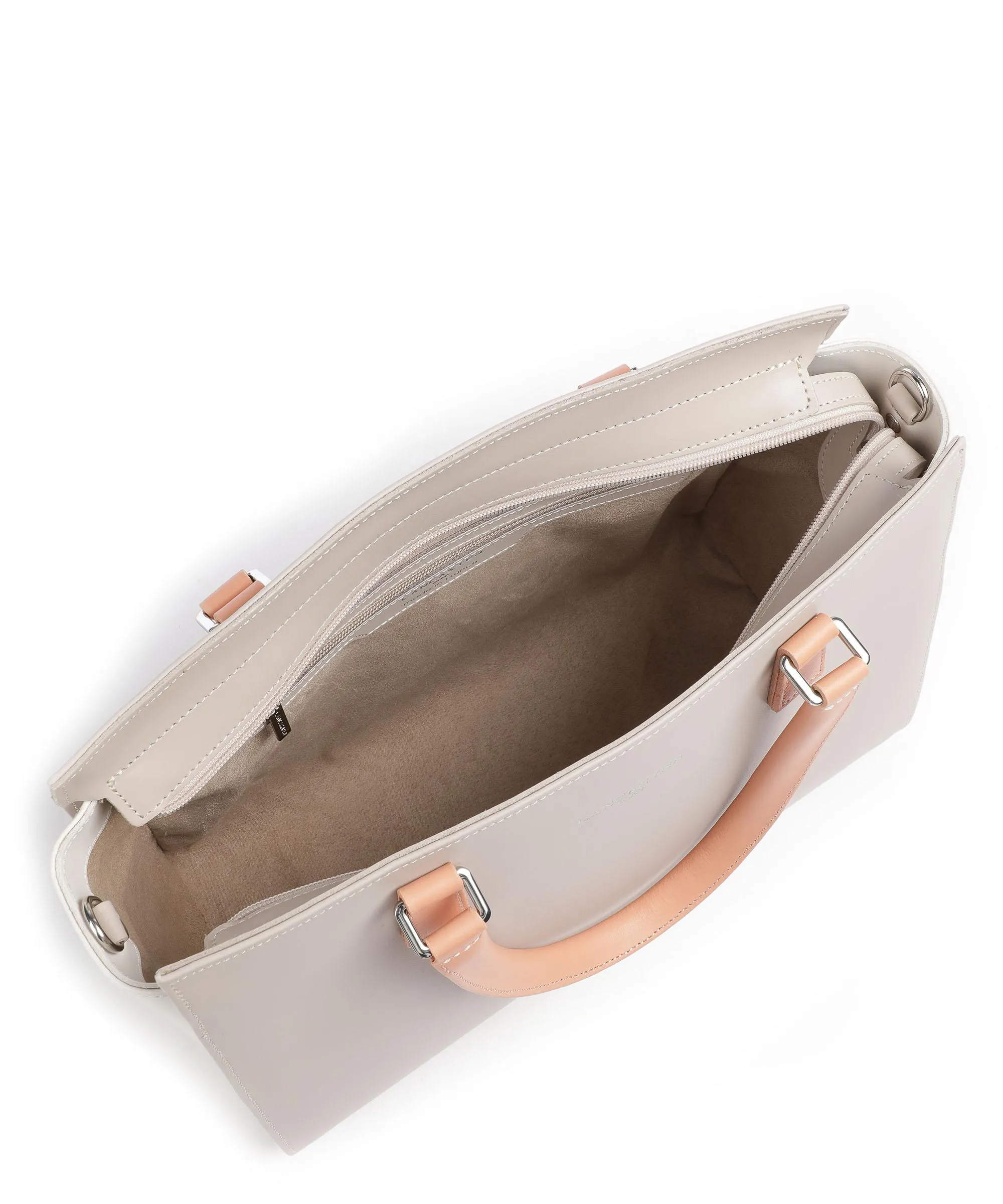  Lancaster Smooth Borsa a mano pelle bovina beige  